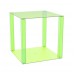 FixtureDisplays® Green Plexiglass Acrylic Cube Display Case 15350